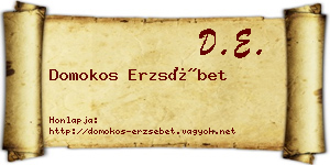 Domokos Erzsébet névjegykártya